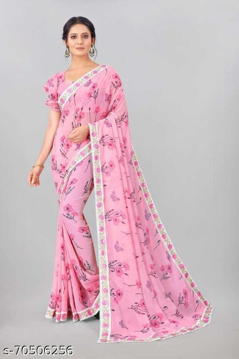 Floral Print Georgette Saree uploaded by business on 5/26/2022