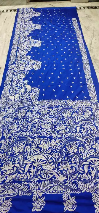 Kantha Stitch On Blanded Bangalore Silk  uploaded by Exclusive Collection  on 5/27/2022