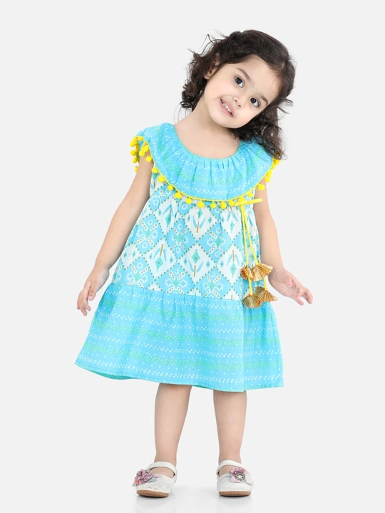 Printed cotton frock dress uploaded by Bownbee fashion pvt. Ltd on 5/27/2022