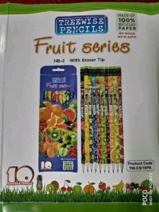 Woodfree Fruit Series Extra Dark HB2 Pencils uploaded by KAZ Eco Friendly Products on 10/29/2020
