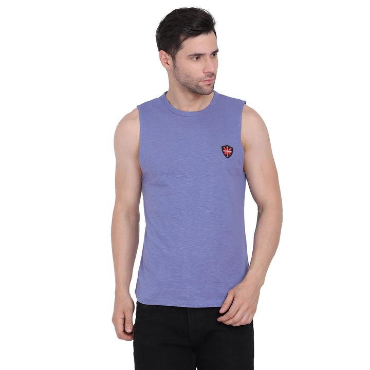 Styvibe Men Light Blue Round Neck Sleeveless Vest T-shirt uploaded by Styvibe Fashion LLP on 5/27/2022