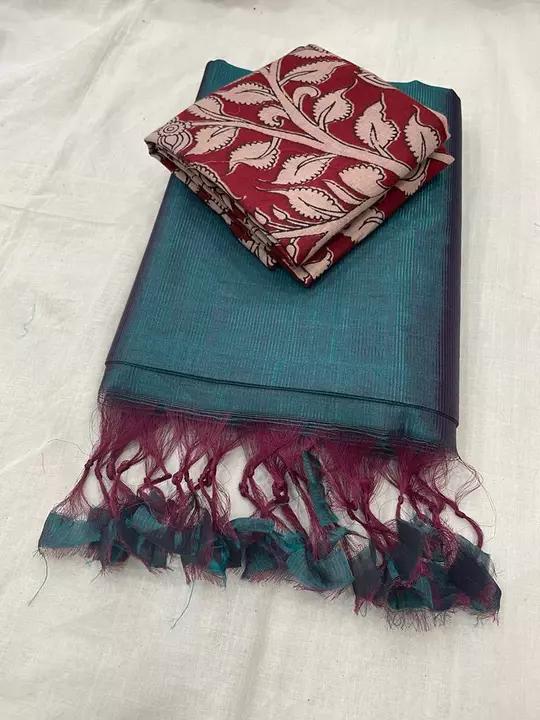 Post image Mangalagiri Pattu by cotton handloom full plain sarees with running blouse&amp; Extra kalamkari blouse
*Cost : 1700 FREE SHIPPING*https://chat.whatsapp.com/EAsfPhqeBDUDkX867cVfDU