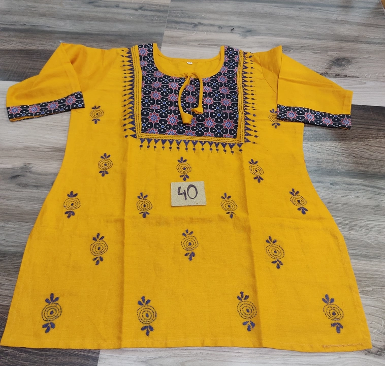 cotton hand stich top kurti uploaded by Suto kahini on 5/28/2022