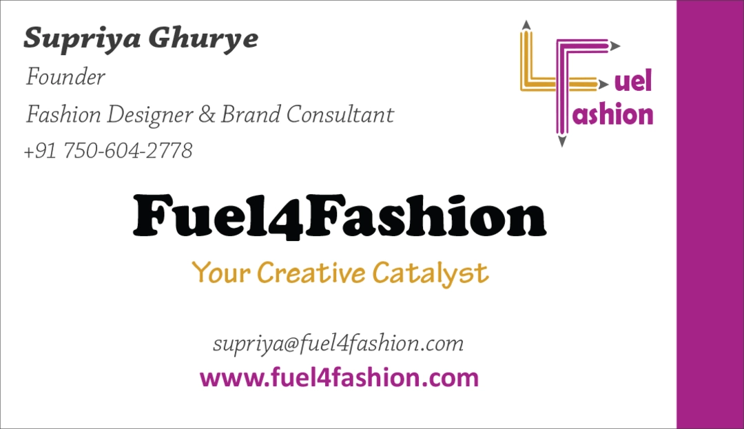Visiting card store images of Fuel4Fashion