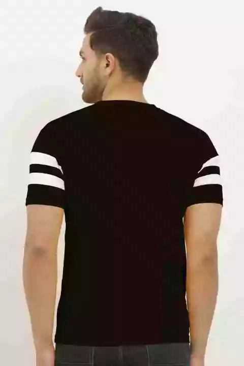 Stripped Men Round Neck Black, T-shirt (Dry fit tshirt)  uploaded by Narayana cloth on 5/28/2022
