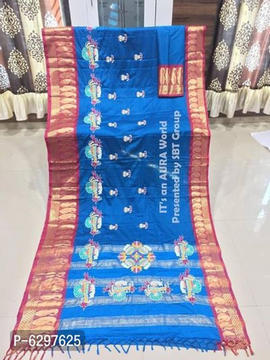 Product image of Beautiful Cotton Blend Saree with blouse piece, price: Rs. 934, ID: beautiful-cotton-blend-saree-with-blouse-piece-3f5d7568