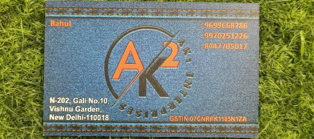 Visiting card store images of Ak2 .Enterprises