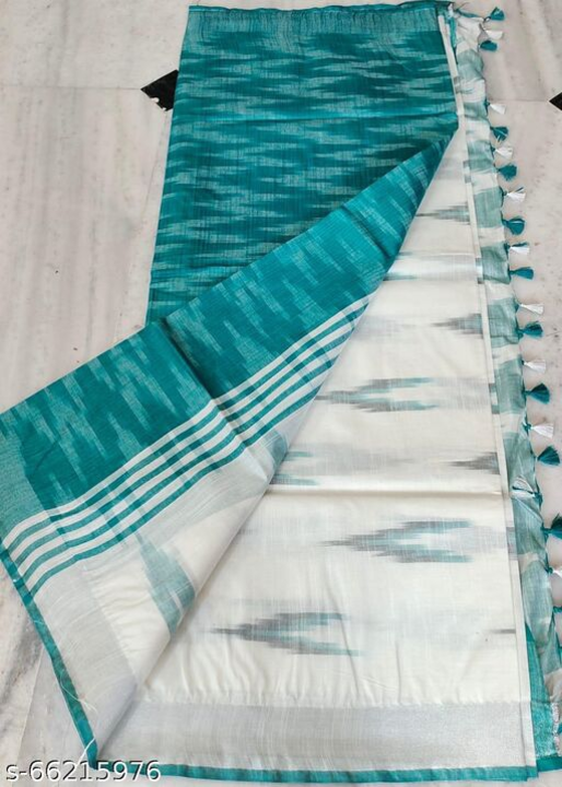 Post image Gorgeous saree
 
Saree name :- Ikkat saree
Saree Fabric: Cotton
Blouse: Separate Blouse Piece
Blouse Fabric: Cotton Blend
Pattern: Printed
Net Quantity (N): Single
Cotton blend Ikat saree
Sizes: 
Free Size (Saree Length Size: 5.5 m, Blouse Length Size: 1 m)