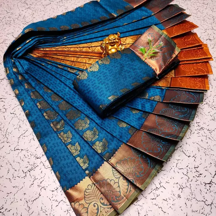 Post image 😍😍😍😍😍😍😍


*🌸🌸 Elite double weave Kanchipuram semi silk saree🌸🌸*

Semi silk fabric,

Double side banras keddi border,

Rich contrast pallu with brocade contra blouse,

Full body pink copper and silver zari buttas,

*Vibrant colors and quality is found nowhere,*

*Offer Price: 850+$*
~(Regular price: 899+$)~


😍😍😍😍😍😍😍😍