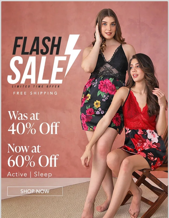 Post image FLASH SALESHOP NOW &amp; GET AN ADDITIONAL DISCOUNT Shopping Link 👇                                            https://arpitascollection.clovia.com/was-40-now-60-off/s/