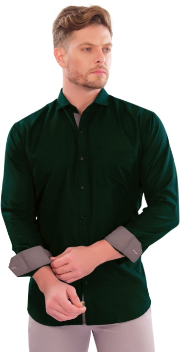 VeBNoR Men Solid Casual Dark Green Shirt uploaded by AYOG COLLECTION on 5/30/2022
