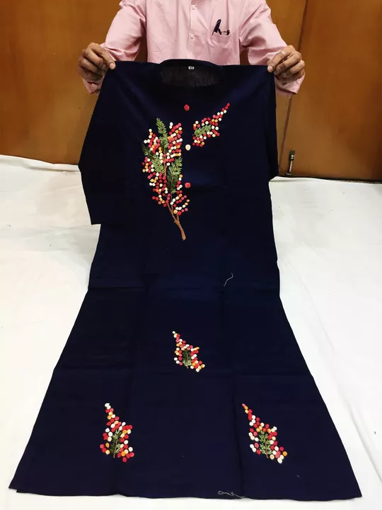 Pure Muslim cotton hand embroidery Kurtis in all sizes uploaded by Ishaq& Ismail Textiles on 5/31/2022