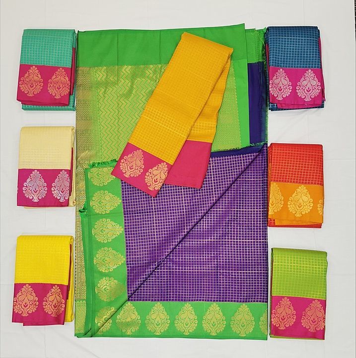 Post image Kanchipuram silk gift sarees..

Rich pallu and contrast Blouse.. 

Double Side korvai border... 

Attached blouse and tested flora zari

Double warp 

Price 1999 + $

Contact 9790338640