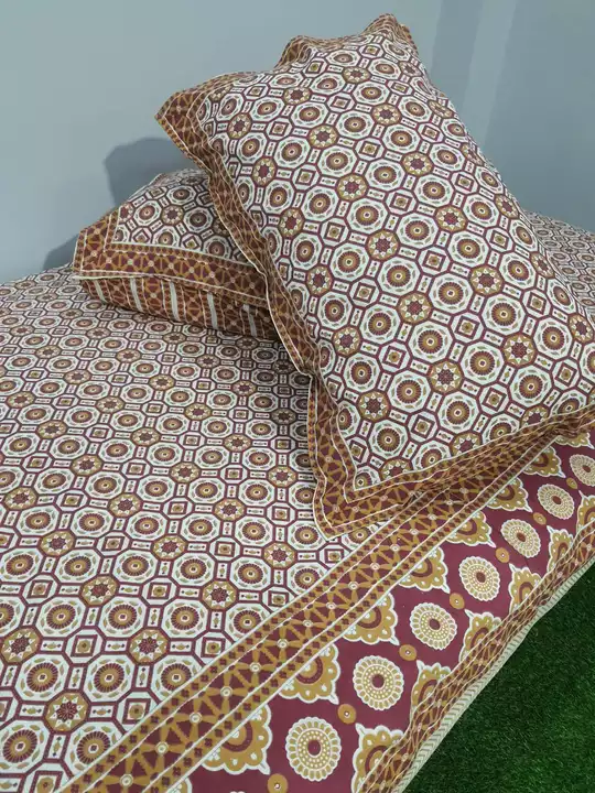 Hand block prined cotton dabal bed bedsheet uploaded by business on 5/31/2022