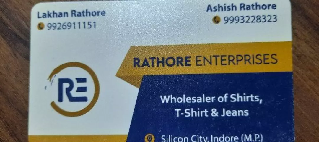 Visiting card store images of Rathore enterprises