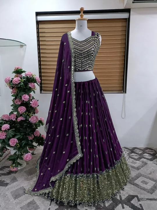 Post image 💥💕*Presenting New Wedding Collection Lehenga Choli With Colour’s With Heavy Embroidery And 9Mm Siquence Work*👌💕
*Zf-182*
💃*Lehenga Fabric  :* Faux Georgette With Heavy Embroidery 9mm Sequence Work With Can Can  💃*Lehenga Flair:* 3 mtr💃*Lehenga Inner :* Micro Cotton💃*Lehenga Length :* 42-43 Inch 
💃*Choli Fabric:* Faux Georgette With Heavy Embroidery 9mm Sequence Work With Sleeves Fabric *(Unstitch)*
💃*Dupatta Fabric :* Faux Georgette With Embroidery Work And Four Side Embroidery Lace Bodar💃*Dupatta Length:* 2.10 mtr
⚖️ *Weight*  : 1.2kg
*# Free Size Semistiched Lehenga With 1 Meter Choli Cut Piece &amp; Lehenga Lenth Is 42 Inches *
*👉New Rate :-1600/-* freeship 👈
💕*One Level Up*💕👌*A One Quality*👌