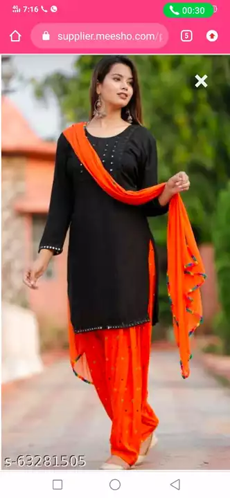 Black red patiala uploaded by Rudra Udhyog E-commerce  on 6/1/2022