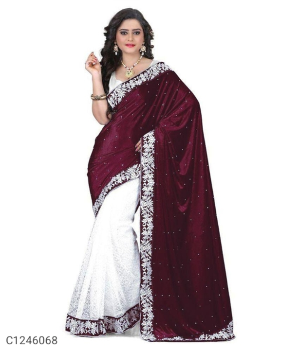 Delicate velvet & net sarees  uploaded by Rajesh clothes store on 6/1/2022