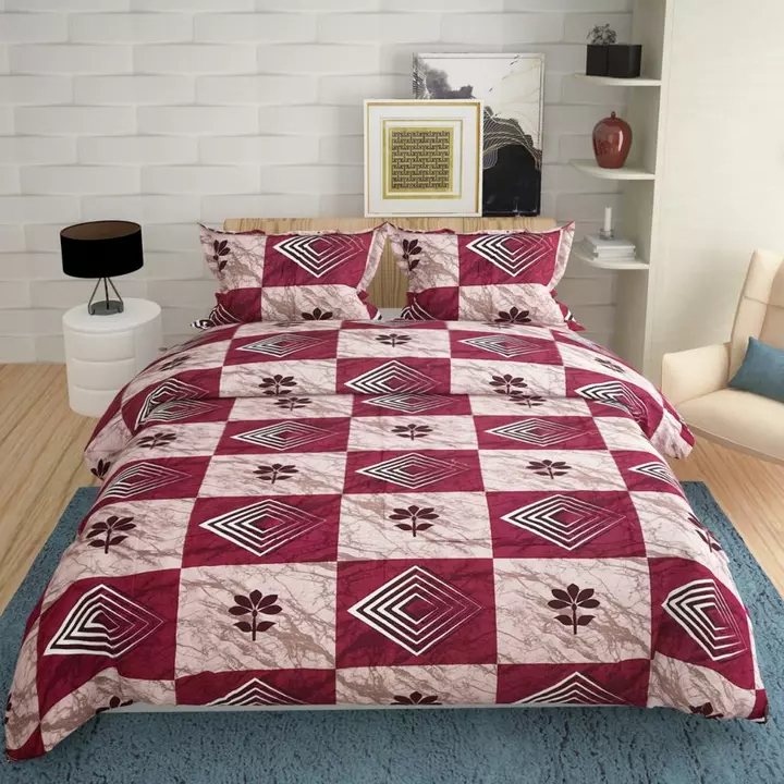 Double bed bed sheet with 2 pillow uploaded by business on 6/2/2022