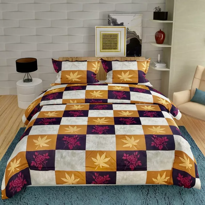 Double bed bed sheet with 2 pillow uploaded by business on 6/2/2022