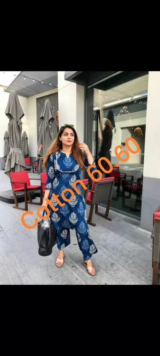 Cotton kurti with Pant  uploaded by business on 6/2/2022