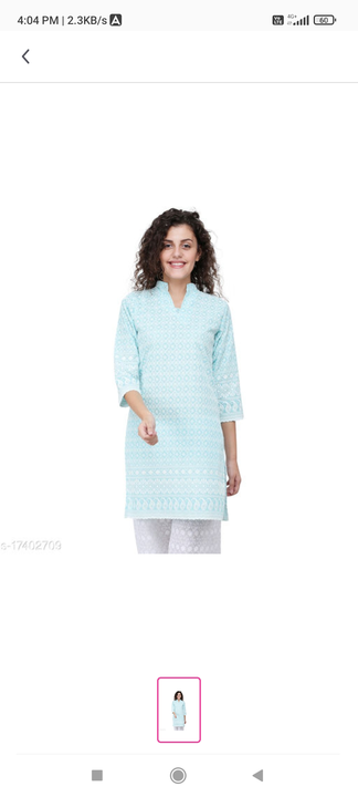 Product image with price: Rs. 650, ID: chicken-kurti-set-3pc-5a317cf2