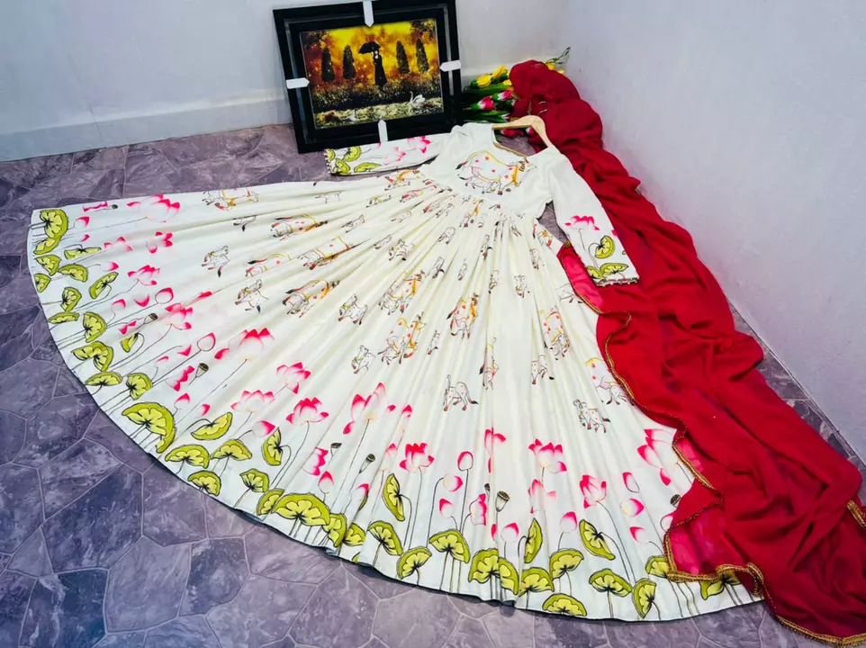 GOWN WITH DUPATTA  uploaded by Keshav Boutique on 6/2/2022
