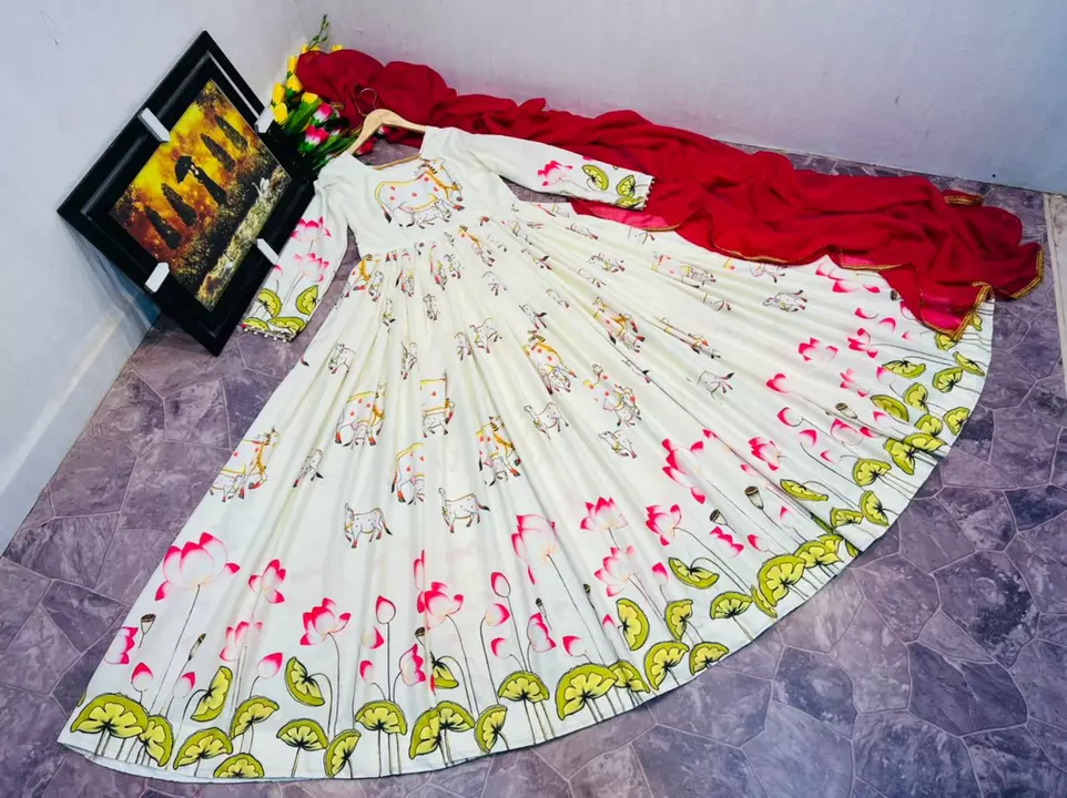 GOWN WITH DUPATTA  uploaded by Keshav Boutique on 6/2/2022