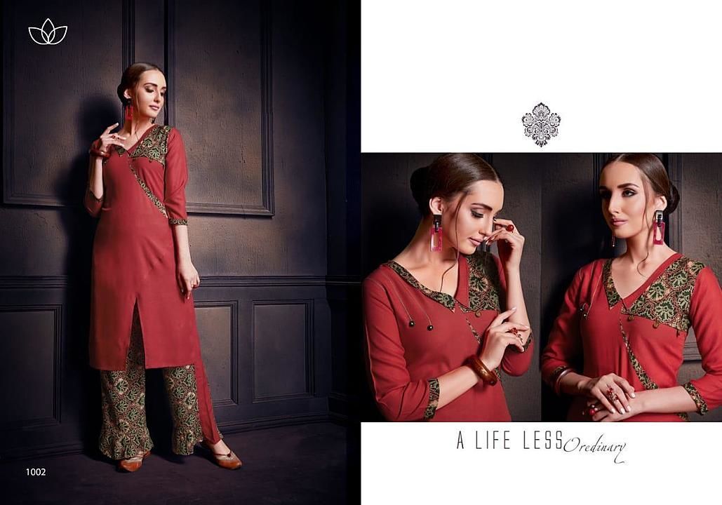 Traditional /Kurti with plazzo  uploaded by business on 6/18/2020