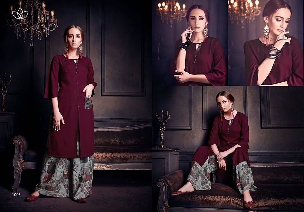 Traditional /Kurti with plazzo  uploaded by Y S Textiles  on 6/18/2020