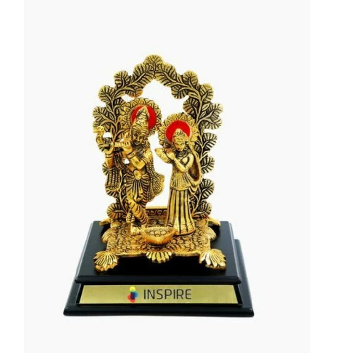 Wooden base radha krishna gold plated  uploaded by Goldway on 6/2/2022