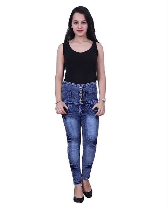 High Waist Jeans uploaded by Aditi Garments Jalna on 10/30/2020