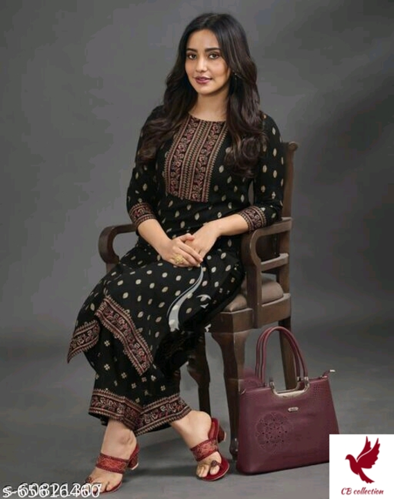 Fashion Hour Printed Kurta Palazzo uploaded by Cb collection on 6/3/2022