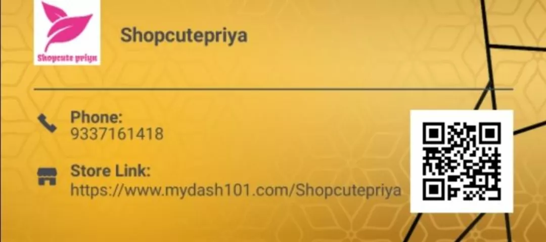 Visiting card store images of Shopcutepriya