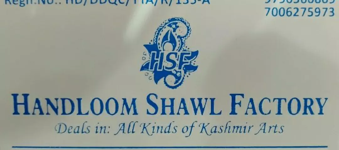 Visiting card store images of Handloom Shawl Factory