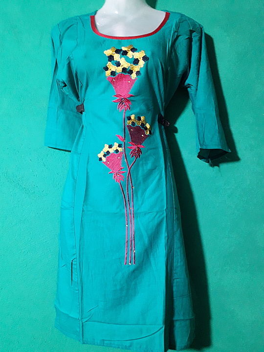 Reyon embroidery work kurti  uploaded by business on 10/30/2020