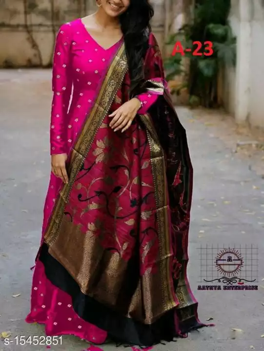 Classy ravishing gown with dupatta  uploaded by The_corner_store on 6/4/2022
