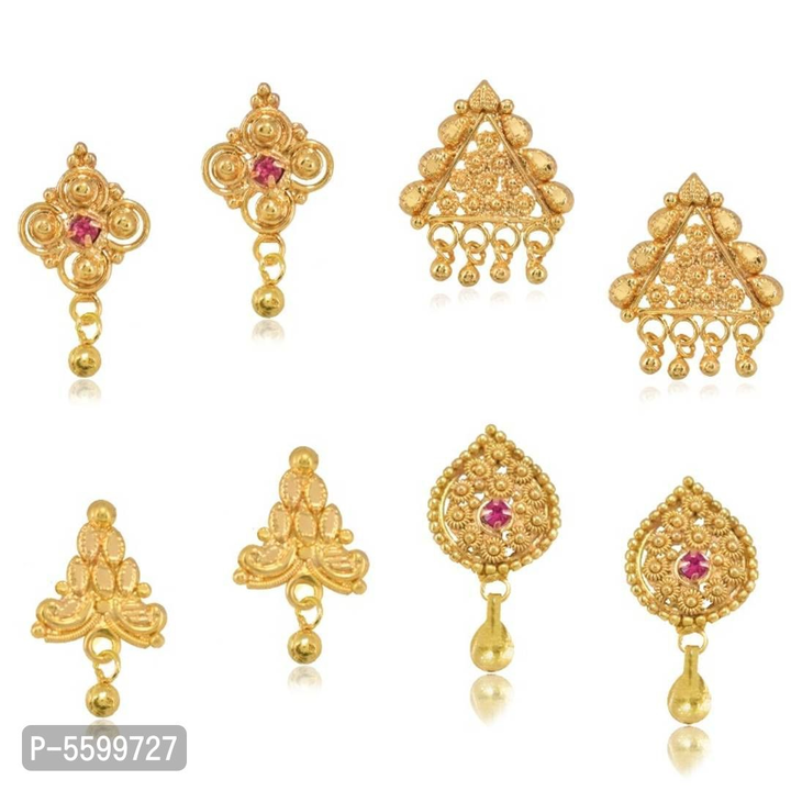Post image Combo set of 4Price 399 depend on bulk required price will be quoted
Please contact whatsapp business number 9158739689

Stylish Alloy Golden Earrings- Combo of 4
 Color:  Golden
 Style:  Studs
 Material:  Alloy
 Stone Type:  American Diamond
Length: 1.0 (in cm)
Within 6-8 business days However, to find out an actual date of delivery, please enter your pin code.
Very feminine, this must-have design can be worn on any Occasion to boost up your style factor and enhance the ultra beauty factor. Indian, or Western, this Earrings gives a glamorous looks, Sparkling colour giving the choice to it it with any colour dress