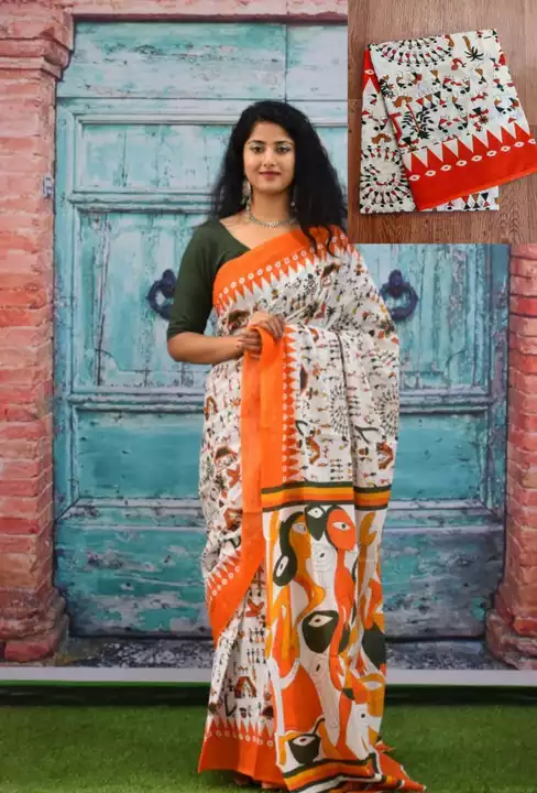 Cottan mulmul saree  uploaded by business on 6/5/2022