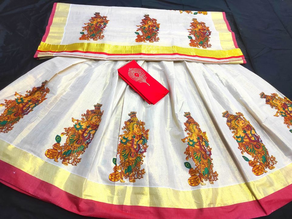 Dhavani set uploaded by Handloom Weaver  Kerala Traditional on 6/5/2022