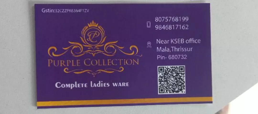 Visiting card store images of Purple collection