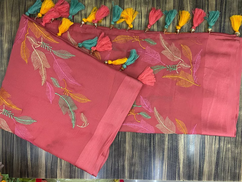 Post image We are launching new catlok 


Fabric= satin chiffon with both side broder with embroidery work with viscose thread with fancy pum pum
Blouse fabric=sarees fabric running fabric and plain sample 
Sarees length=6.30/-mtr

Price=1245

💯%best quality 💯%full granti any problem return or exchange 
Booking now