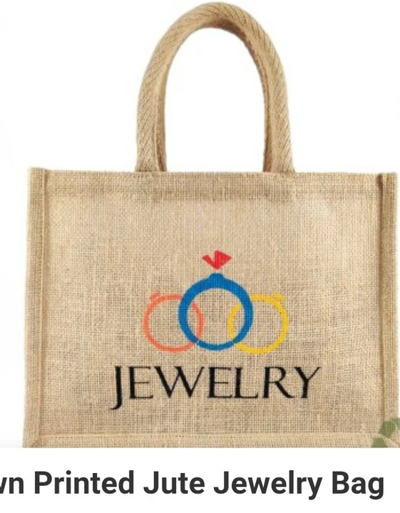Jute natural & Dyed fabric printed bag  uploaded by business on 6/5/2022