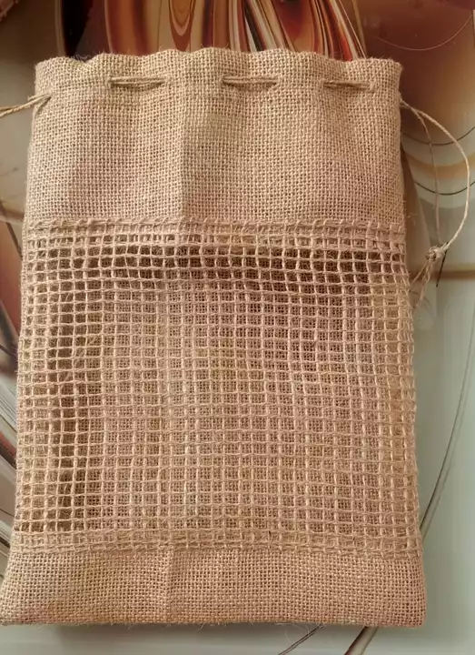 Jute natural fabric potali bag  uploaded by MY BAGS on 6/5/2022