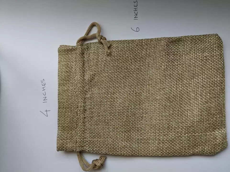Jute natural fabric potali bag  uploaded by business on 6/5/2022