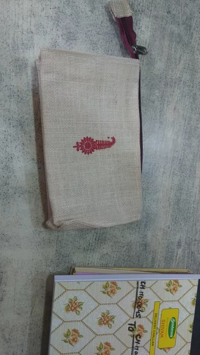 Jute natural & Dyed fabric pouch  uploaded by business on 6/5/2022