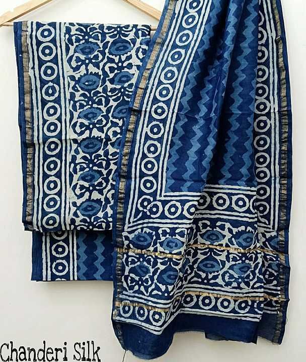 Chanderi silk suit uploaded by business on 10/31/2020