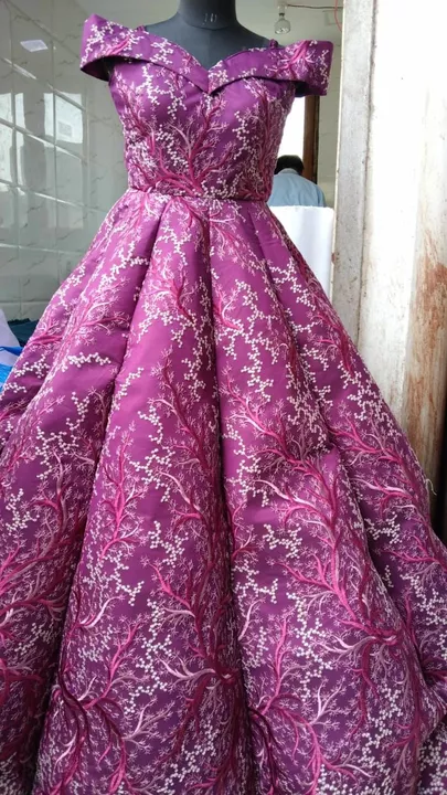 Wine jhar ball gown  uploaded by business on 6/7/2022