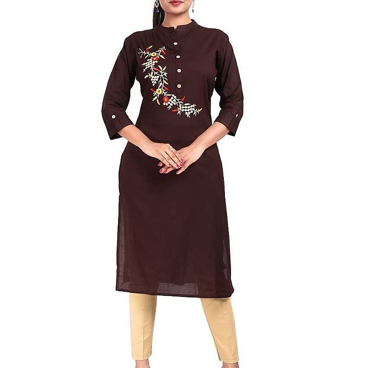 Canvir Rayon Floral embroidery Straight kurti uploaded by business on 10/31/2020