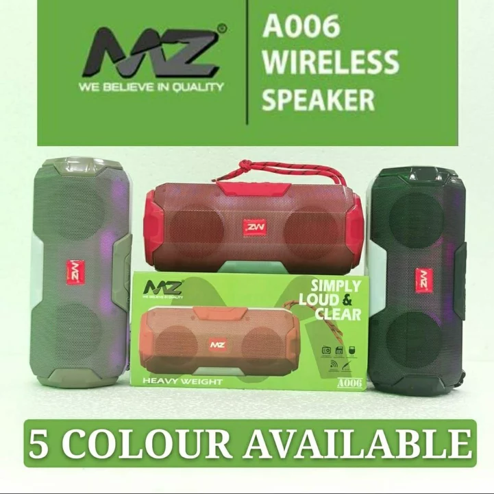 MZ A006 Bluetooth speaker uploaded by Aarushi Telicom on 6/7/2022